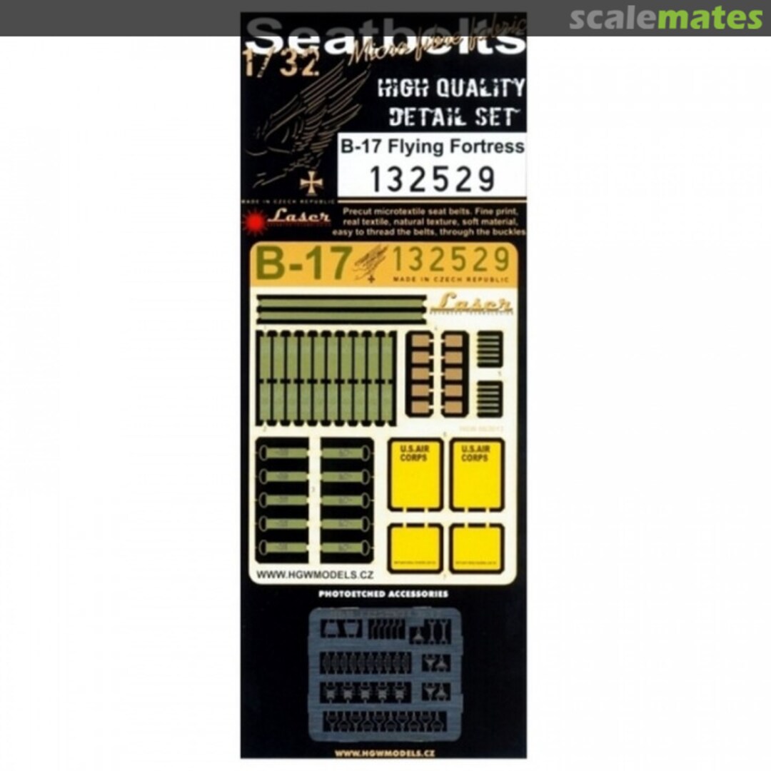 Boxart B-17 Seatbelts - HK Models - 132529 HGW Models Boxart B-17 Seatbelts - HK Models - 132529 HGW Models
