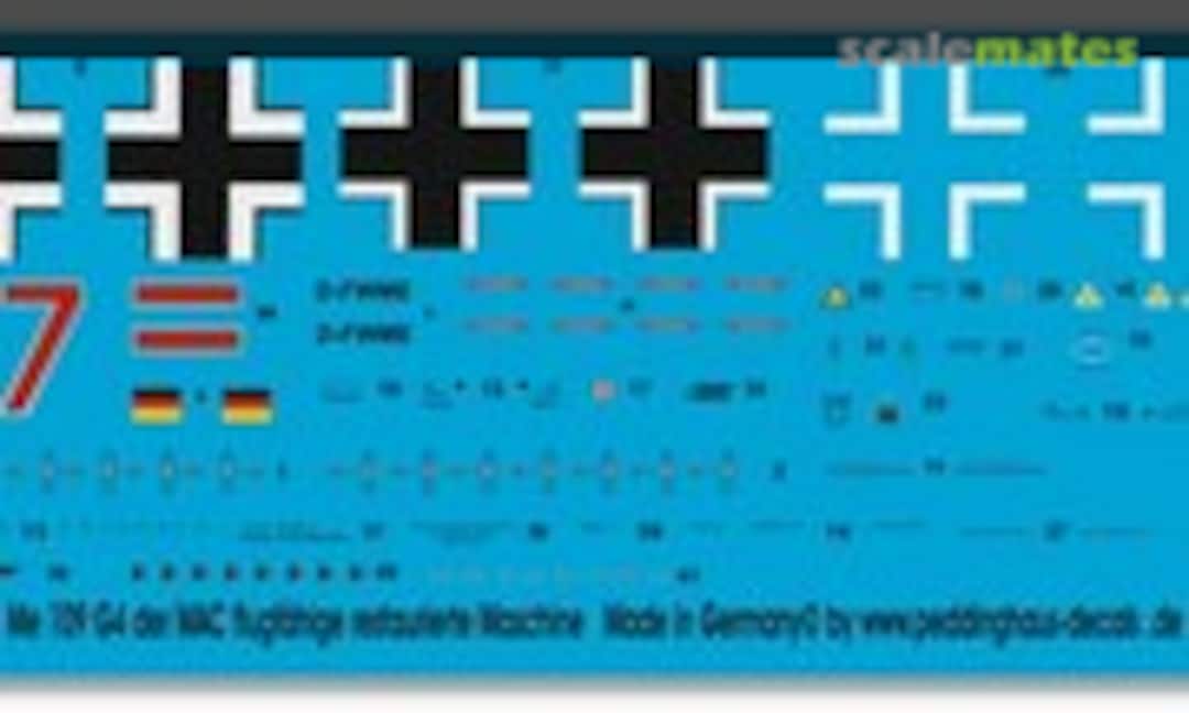 1:72 Bf109G4 MAC Restored Aircraft (Peddinghaus-Decals EP 1968) EP 1968