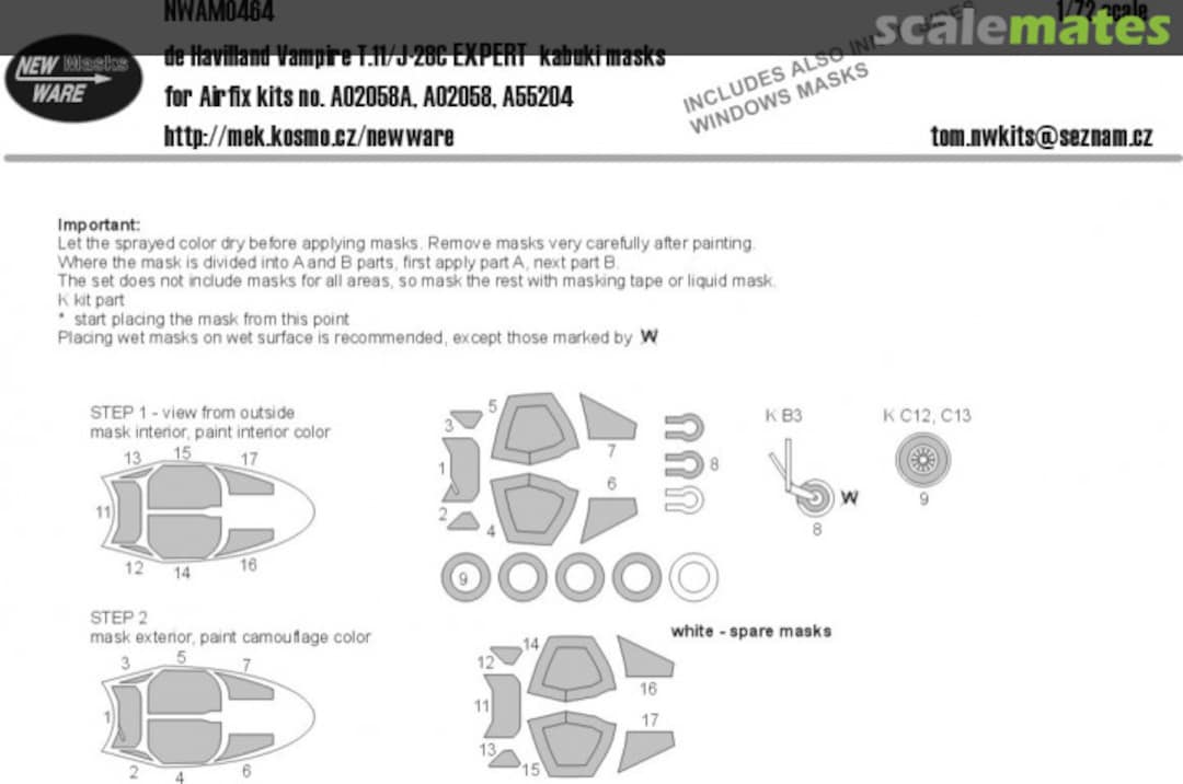 Boxart de Havilland Vampire T.11/J-28C EXPERT kabuki masks NWAM0464 New Ware Boxart de Havilland Vampire T.11/J-28C EXPERT kabuki masks NWAM0464 New Ware