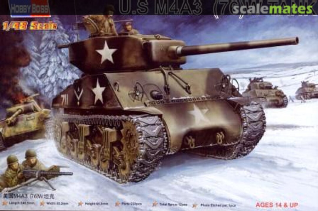 Boxart M4A3 (76)W Tank 84805 HobbyBoss Boxart M4A3 (76)W Tank 84805 HobbyBoss