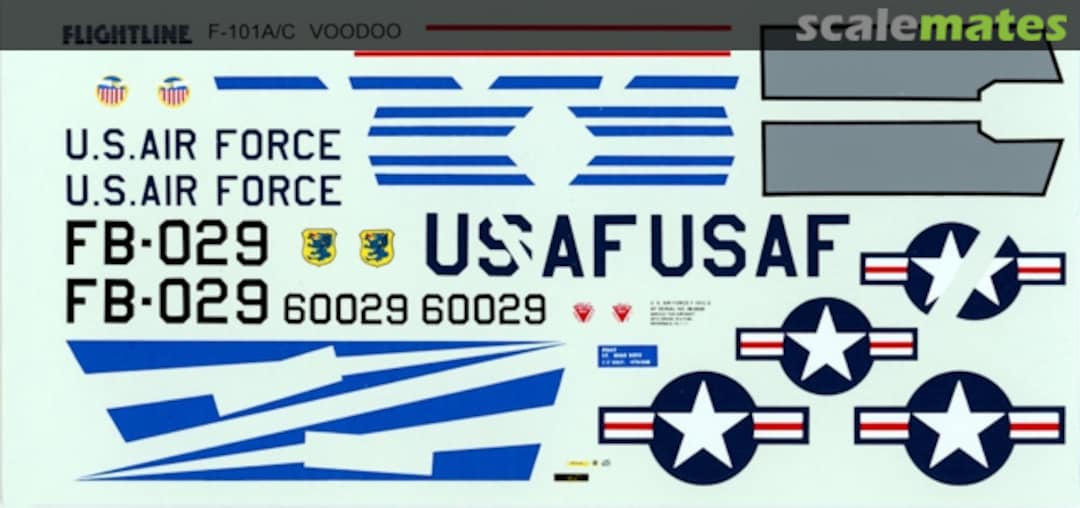 Boxart F-101A/C Voodoo 48-F101C Flightline Decals Boxart F-101A/C Voodoo 48-F101C Flightline Decals