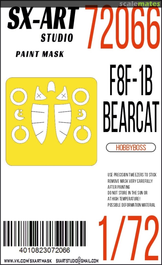 Boxart F8F-1B Bearcat masks 72066 SX-Art Boxart F8F-1B Bearcat masks 72066 SX-Art