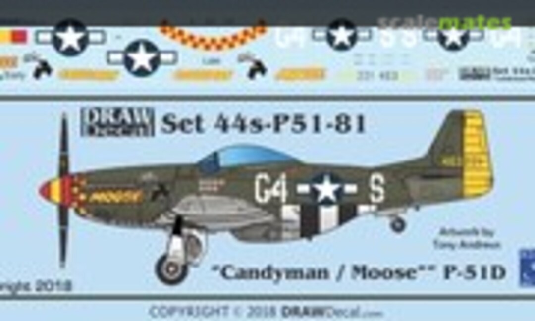 1:144 “Candyman – Moose” P-51D (Draw Decal 44-P51-81) 44-P51-81