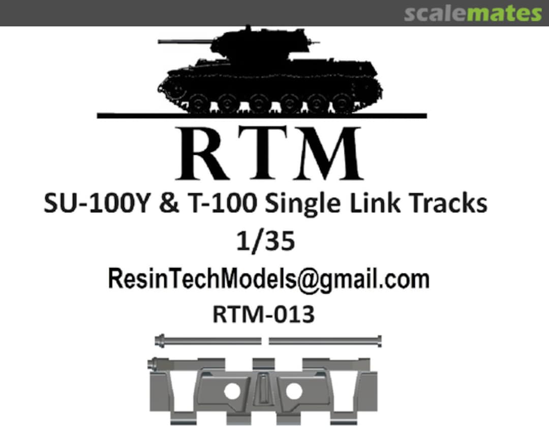 Boxart SU-100Y & T-100 Tracks RTM-013 Resin Tech Models Boxart SU-100Y & T-100 Tracks RTM-013 Resin Tech Models