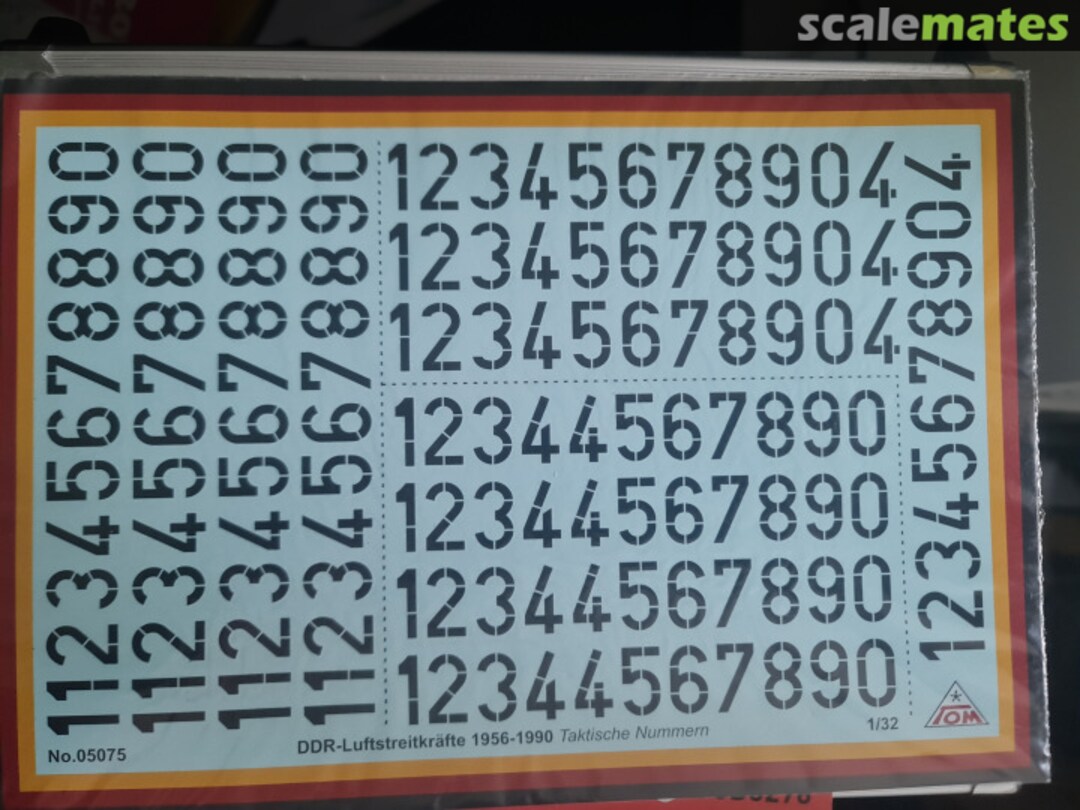 Boxart DDR-Luftstreitkräfte 1956-1990 Tactische Nummern 05075 TOM Modellbau