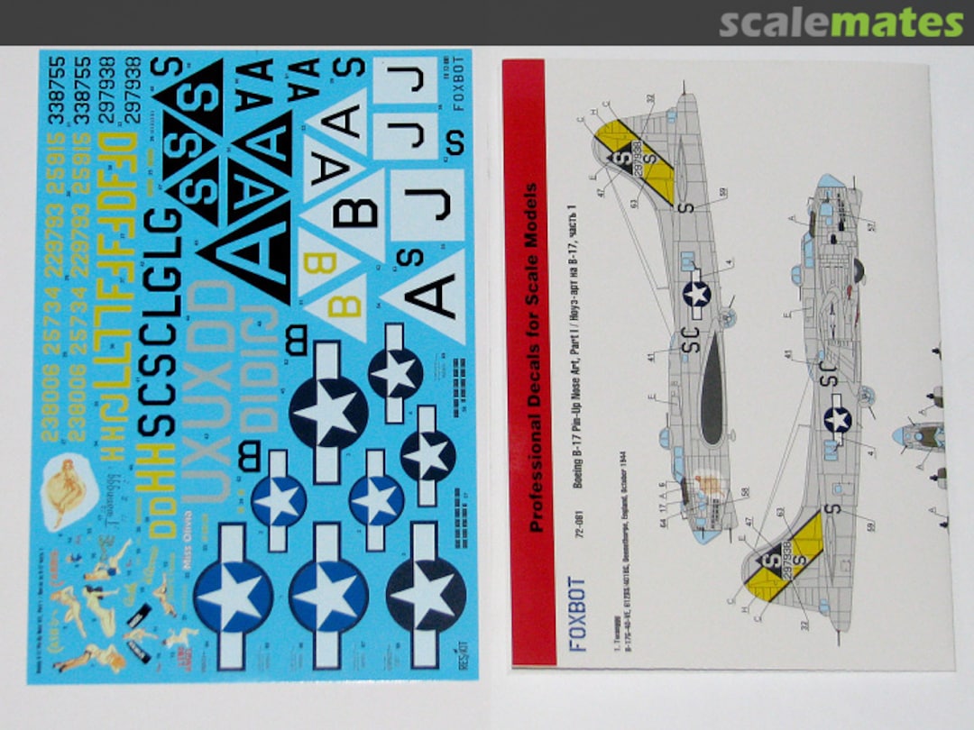 Boxart B-17F/G Pin-Up Nose Art, Part #1 72-081 Foxbot Boxart B-17F/G Pin-Up Nose Art, Part #1 72-081 Foxbot