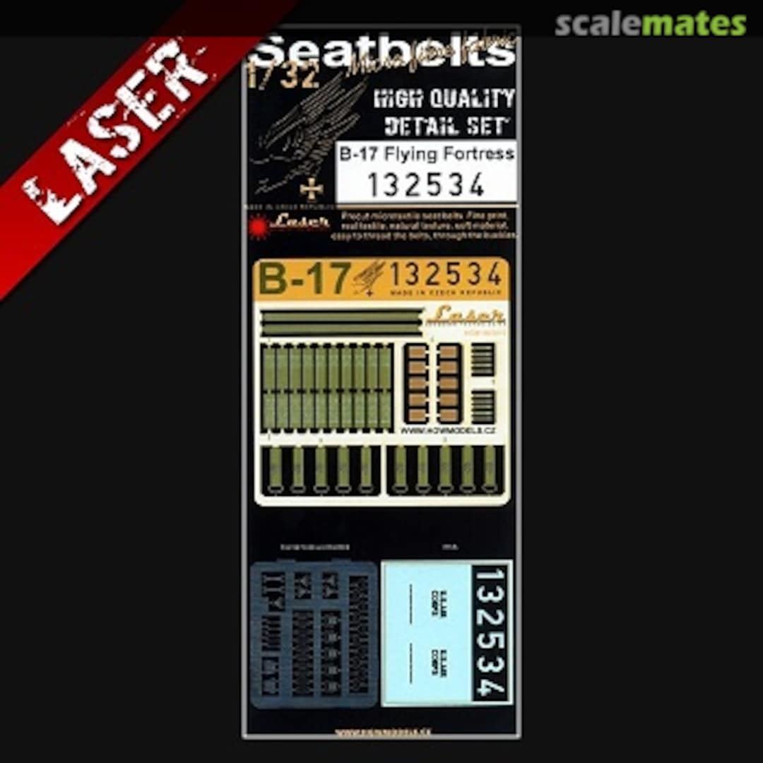 Boxart B-17 Seatbelts + Seat - HK Models - 132534 HGW Models Boxart B-17 Seatbelts + Seat - HK Models - 132534 HGW Models