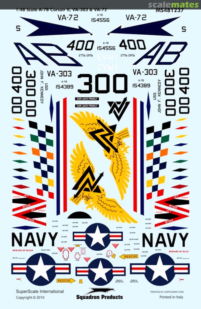 Boxart A-7B Corsair II MS481237 SuperScale International Boxart A-7B Corsair II MS481237 SuperScale International