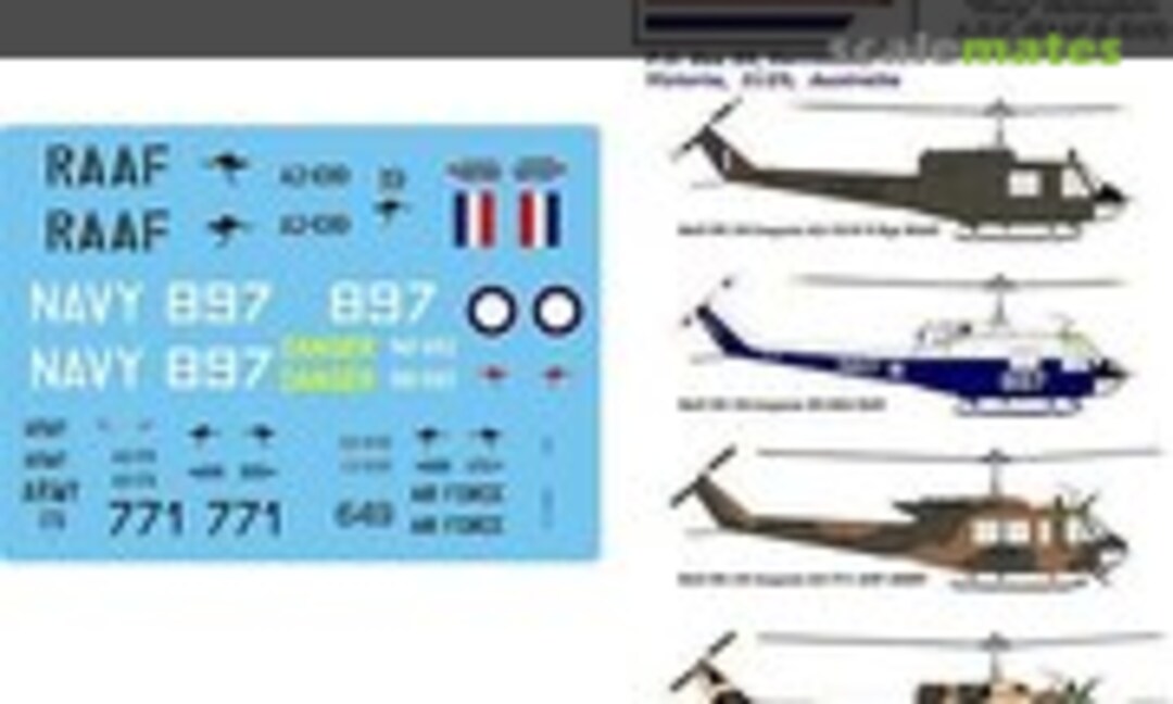 1:48 Bell UH-1B & D/H "Huey" Helicopters A.D.F. (RAAF & RAN) (Novascale N-48063) N-48063