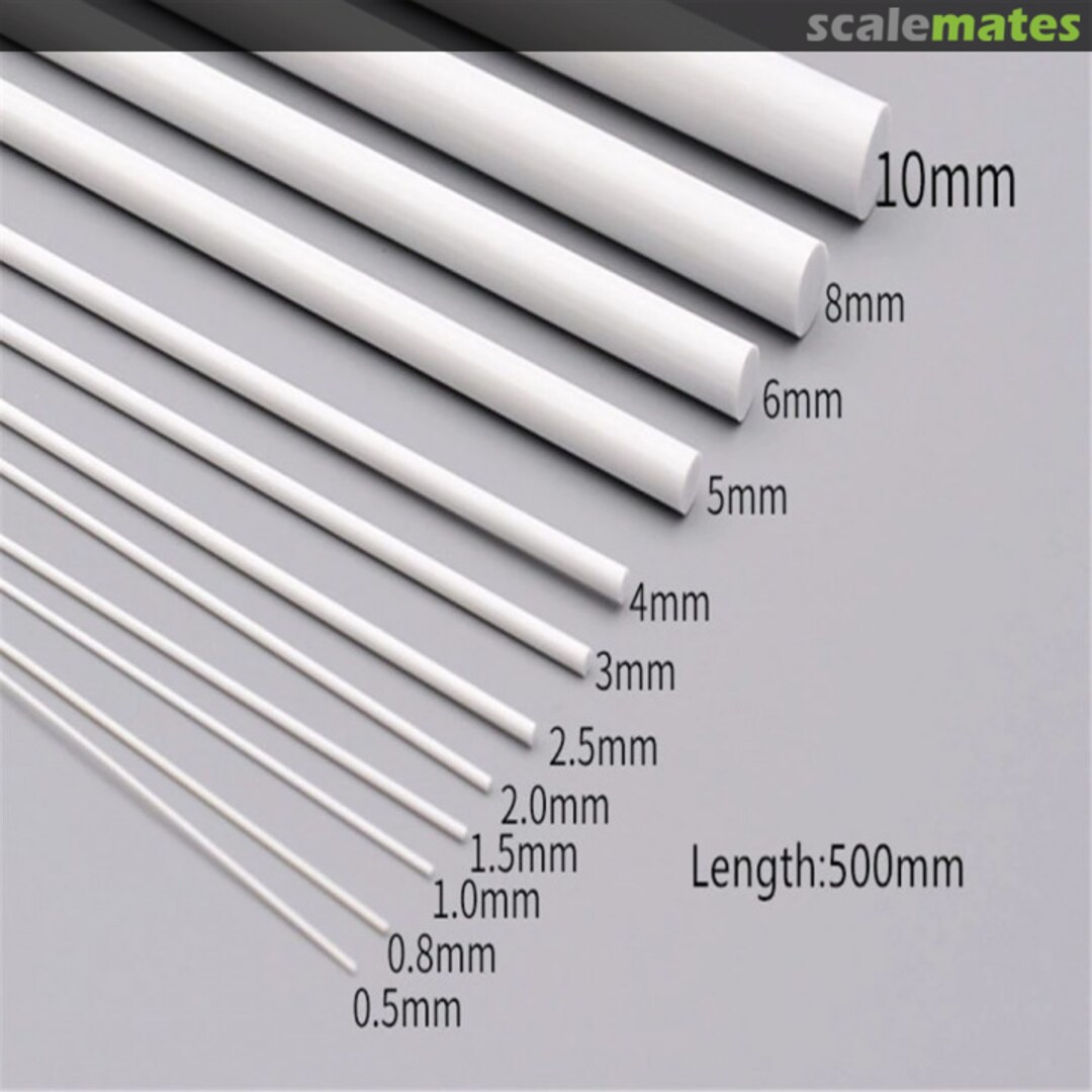 Boxart 0.5-10mm White Round Stick ABS Plastic 1,5mm 100pcs. MDWD Boxart 0.5-10mm White Round Stick ABS Plastic 1,5mm 100pcs. MDWD