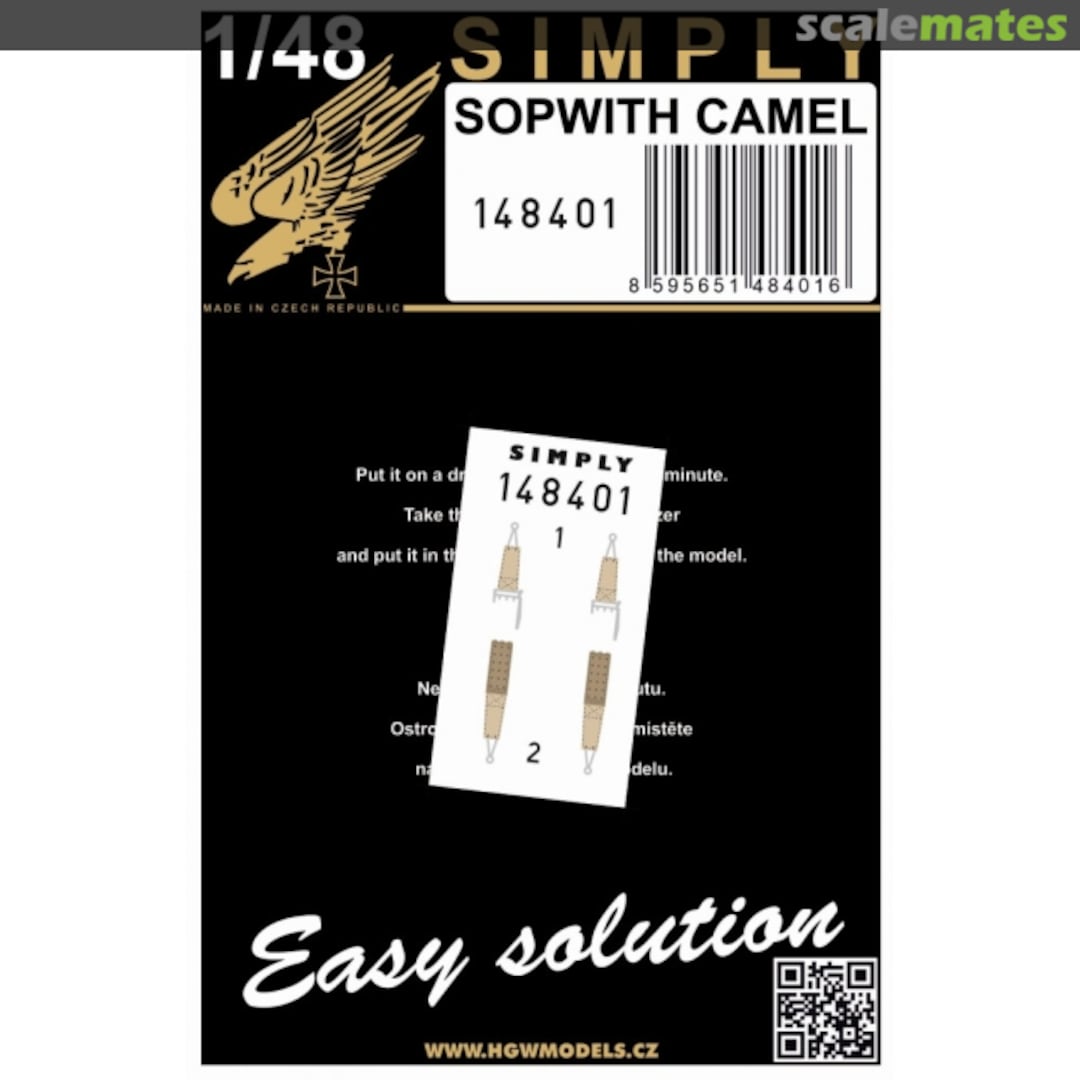 Boxart Sopwith Camel - Seatbelts 148401 HGW Models Boxart Sopwith Camel - Seatbelts 148401 HGW Models