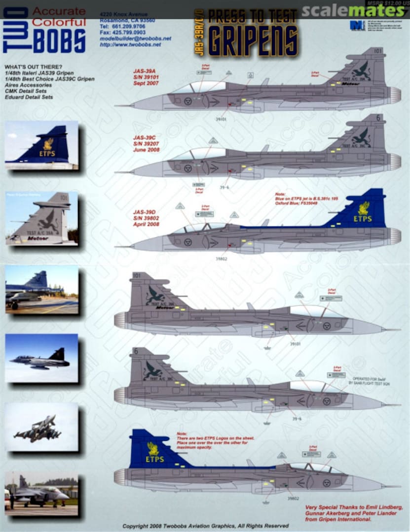 Boxart Press to Test Gripens 48-177 TwoBobs Aviation Graphics Boxart Press to Test Gripens 48-177 TwoBobs Aviation Graphics