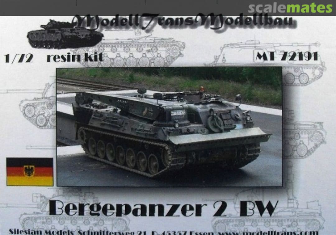 Boxart Bergepanzer 2 BW MT72191 Modell Trans Modellbau Boxart Bergepanzer 2 BW MT72191 Modell Trans Modellbau