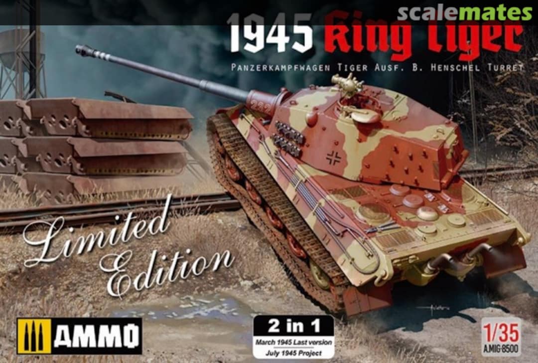 Boxart 1945 King Tiger A.MIG-8500 Ammo by Mig Jimenez Boxart 1945 King Tiger A.MIG-8500 Ammo by Mig Jimenez