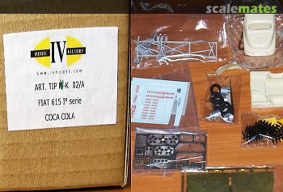 Boxart Fiat 615 Prima Serie "Coca-Cola" Tip K-02A IV Model Factory