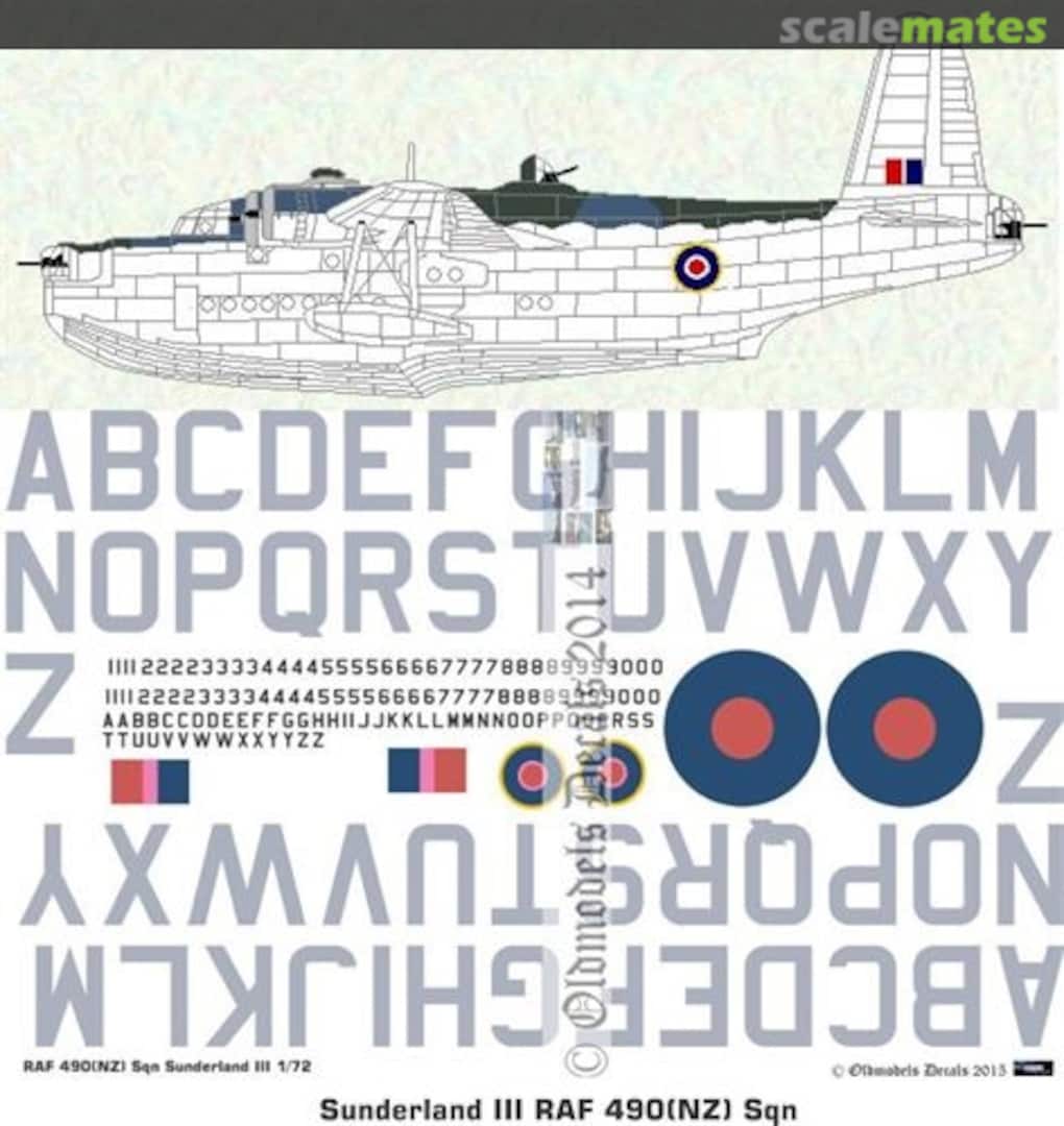 Boxart RAF 490(NZ) Sqn Sunderlands III OMD0776A Oldmodels Decals Boxart RAF 490(NZ) Sqn Sunderlands III OMD0776A Oldmodels Decals