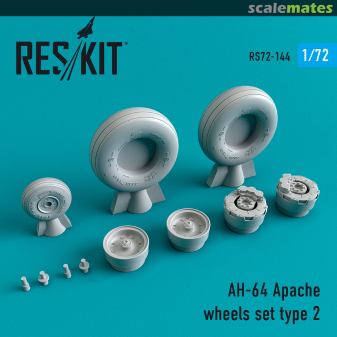Boxart AH-64 Apache - wheels set type 2 RS72-0144 ResKit Boxart AH-64 Apache - wheels set type 2 RS72-0144 ResKit