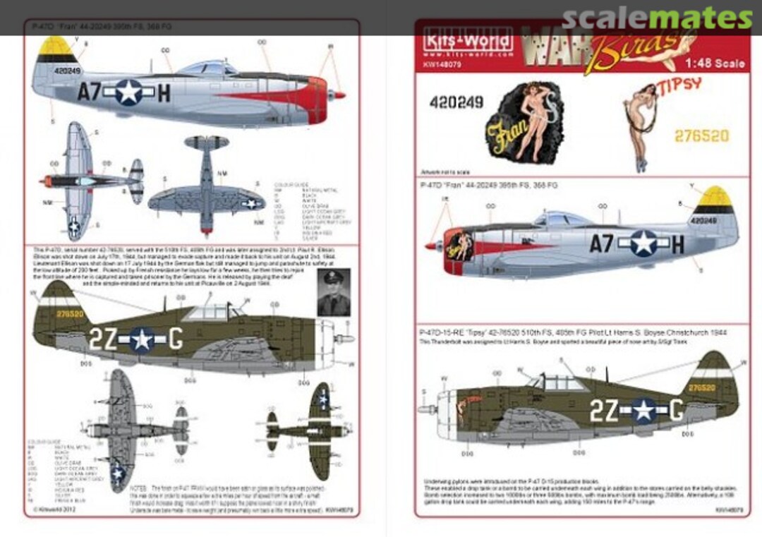 Boxart P-47D Thunderbolts KW148079 Kits-World Boxart P-47D Thunderbolts KW148079 Kits-World
