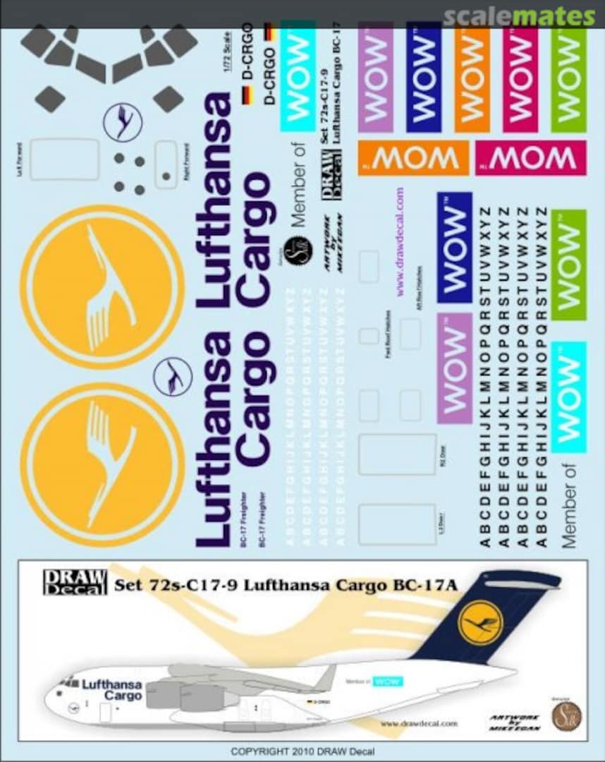 Boxart Lufthansa Cargo BC-17A 72s-C17-9 Draw Decal Boxart Lufthansa Cargo BC-17A 72s-C17-9 Draw Decal