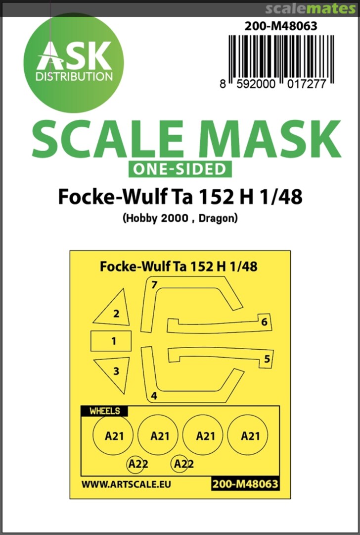 Boxart Focke-Wulf Ta 152 H 200-M48063 ASK Boxart Focke-Wulf Ta 152 H 200-M48063 ASK