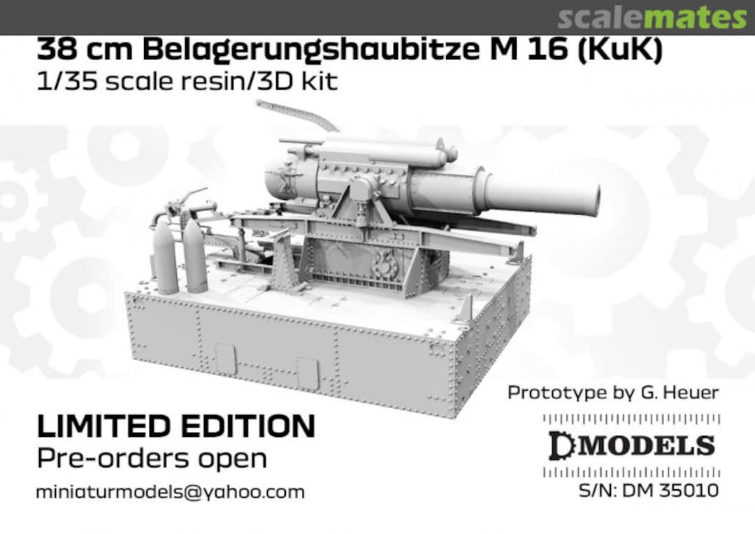 Boxart 38 cm Belagerungshaubitze M 16 (KuK) DM 35010 D-Models Boxart 38 cm Belagerungshaubitze M 16 (KuK) DM 35010 D-Models