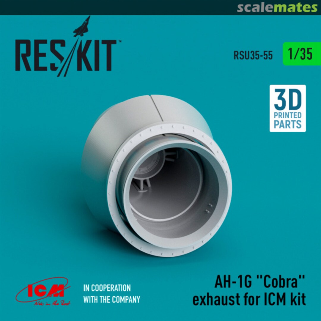Boxart AH-1G "Cobra" exhaust RSU35-0055 ResKit Boxart AH-1G "Cobra" exhaust RSU35-0055 ResKit
