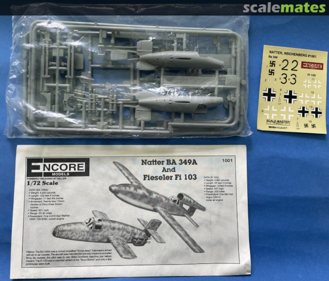 Contents Natter Ba 349A and Fieseler Fi 103 1001 Encore Models Contents Natter Ba 349A and Fieseler Fi 103 1001 Encore Models