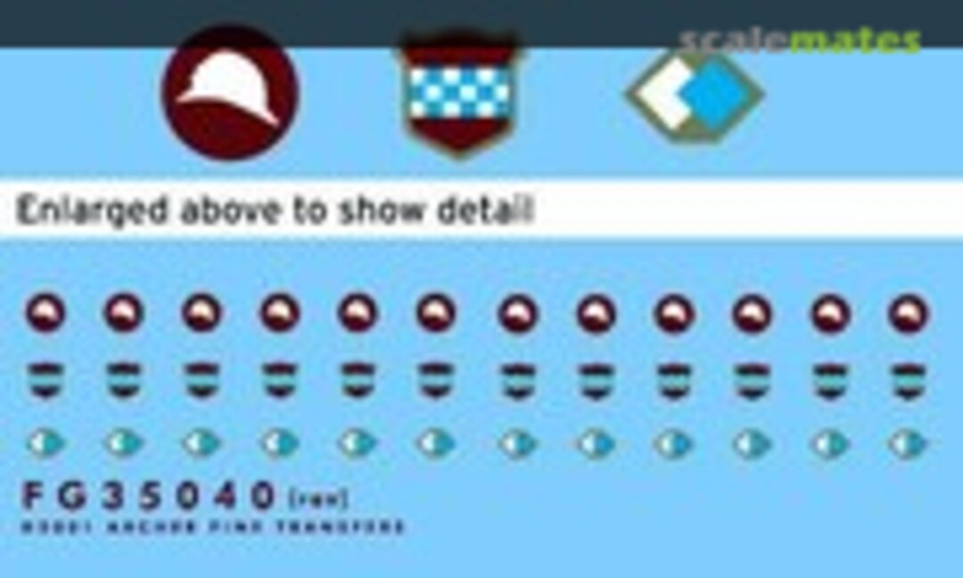 1:35 U.S. 93rd, 96th and 99th Infantry Division uniform patches (Archer FG35040) FG35040