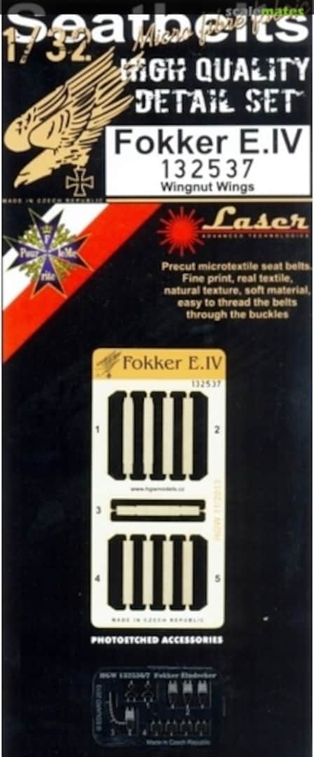 Boxart Fokker E.IV - Seatbelts 132537 HGW Models Boxart Fokker E.IV - Seatbelts 132537 HGW Models