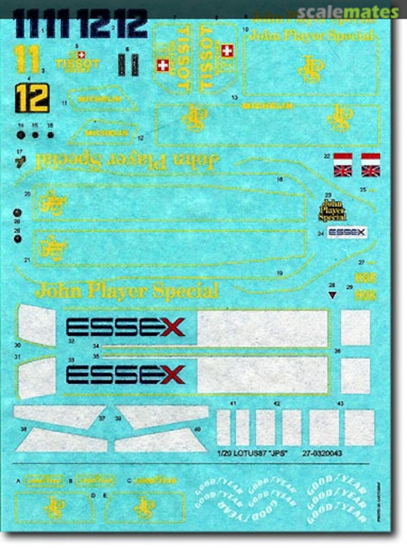 Boxart Lotus 87 Low Nose Version John Player Special 1981 for Studio27 kit ST27-SDF20158 Studio27 Boxart Lotus 87 Low Nose Version John Player Special 1981 for Studio27 kit ST27-SDF20158 Studio27