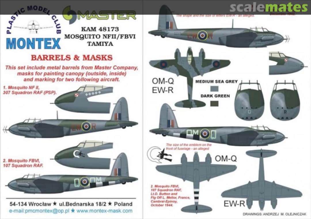 Boxart DH 98 Mosquito FBVI & NFII "RAF" KAM48173 Montex Boxart DH 98 Mosquito FBVI & NFII "RAF" KAM48173 Montex