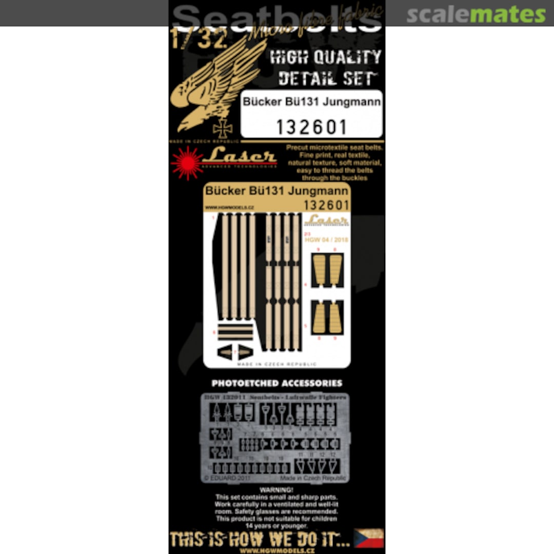 Boxart Bücker Bü-131 Jungmann - Seatbelts 132601 HGW Models Boxart Bücker Bü-131 Jungmann - Seatbelts 132601 HGW Models