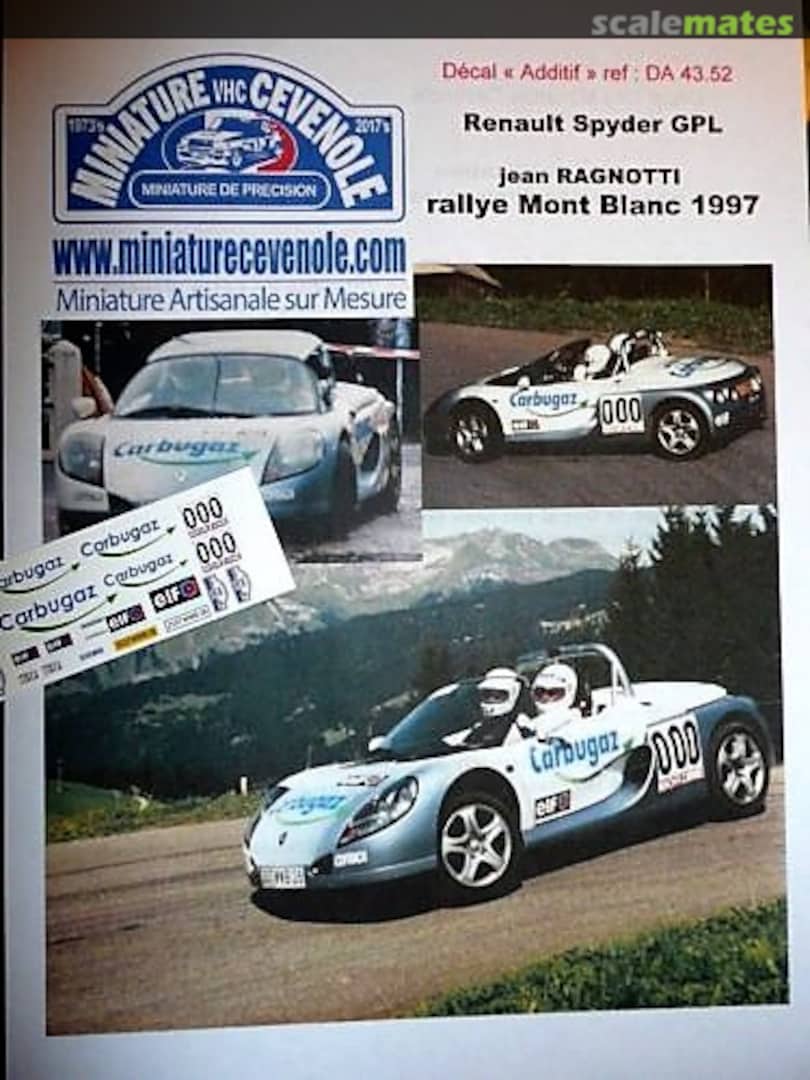 Boxart Renault Spider GPL "Carbugaz" DA43.52 Miniature Cevenole Boxart Renault Spider GPL "Carbugaz" DA43.52 Miniature Cevenole