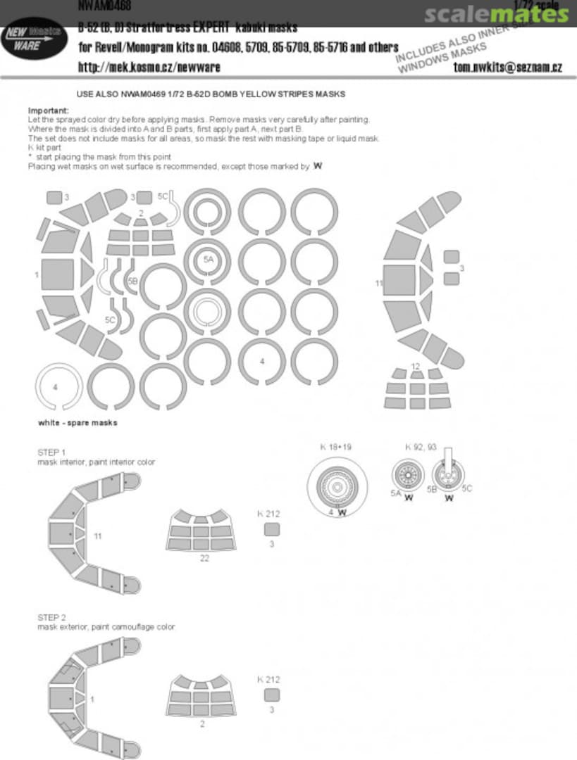 Boxart B-52 (B, D) Stratofortress EXPERT kabuki masks NWAM0468 New Ware Boxart B-52 (B, D) Stratofortress EXPERT kabuki masks NWAM0468 New Ware