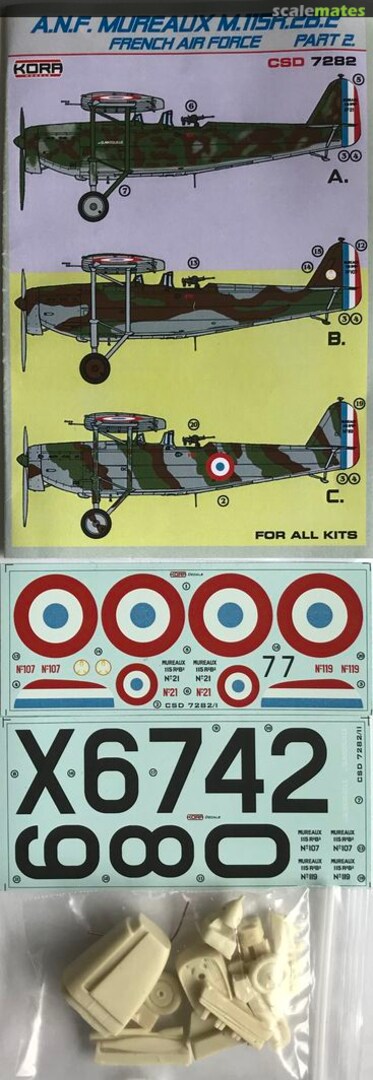 Boxart A.N.F.Mureaux M.115R2B.2 French Air Force CSD7282 Kora Models