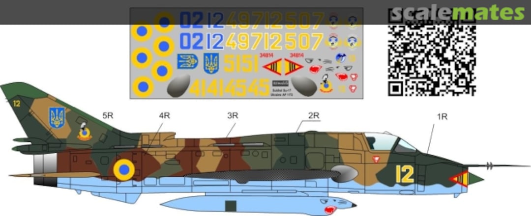 Boxart Sukhoi Su-17M4R Ukrainian AF Insignia decals BSM720373 BSmodelle Boxart Sukhoi Su-17M4R Ukrainian AF Insignia decals BSM720373 BSmodelle