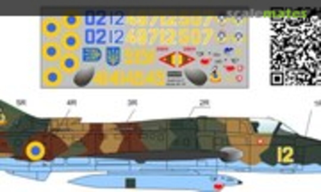 1:72 Sukhoi Su-17M4R Ukrainian AF Insignia decals (BSmodelle BSM720373) BSM720373