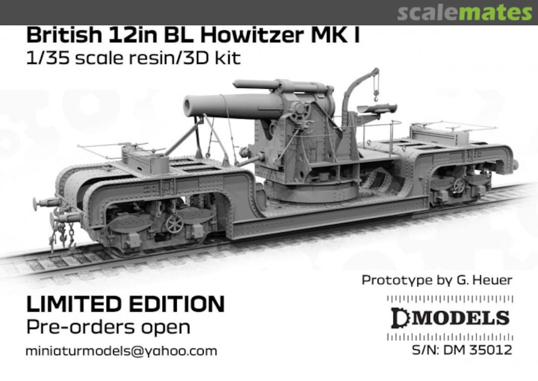 Boxart British 12in BL Howitzer MK I DM 35012 D-Models