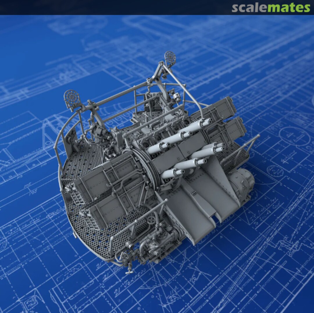 Boxart 2-pdr Octuple Pom Pom (4cm/39) QF MKVIII on ‘M’ (MKV) Mount MM0976P Micro Master Boxart 2-pdr Octuple Pom Pom (4cm/39) QF MKVIII on ‘M’ (MKV) Mount MM0976P Micro Master