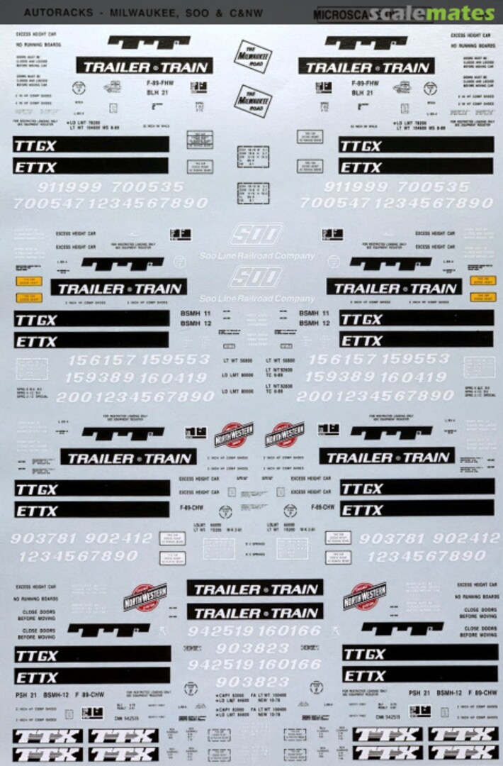 Boxart TTX Trailer Train Auto Racks 87-692 Microscale Boxart TTX Trailer Train Auto Racks 87-692 Microscale