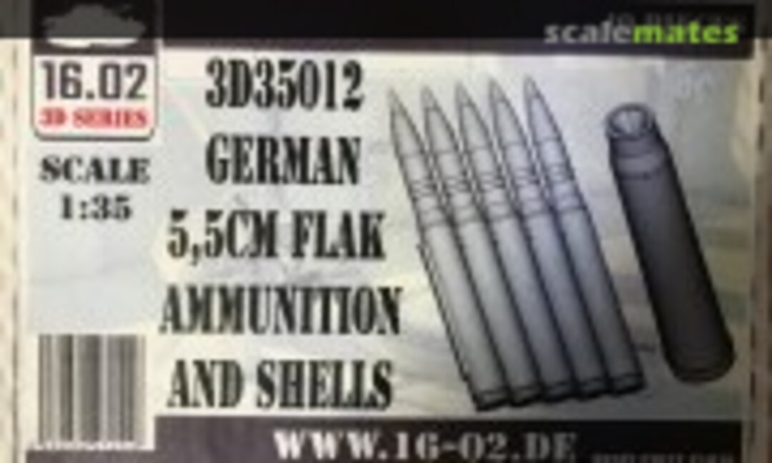 1:35 FlaK 43 5,5cm Ammunition and Shells (16.02 3D35012) 3D35012