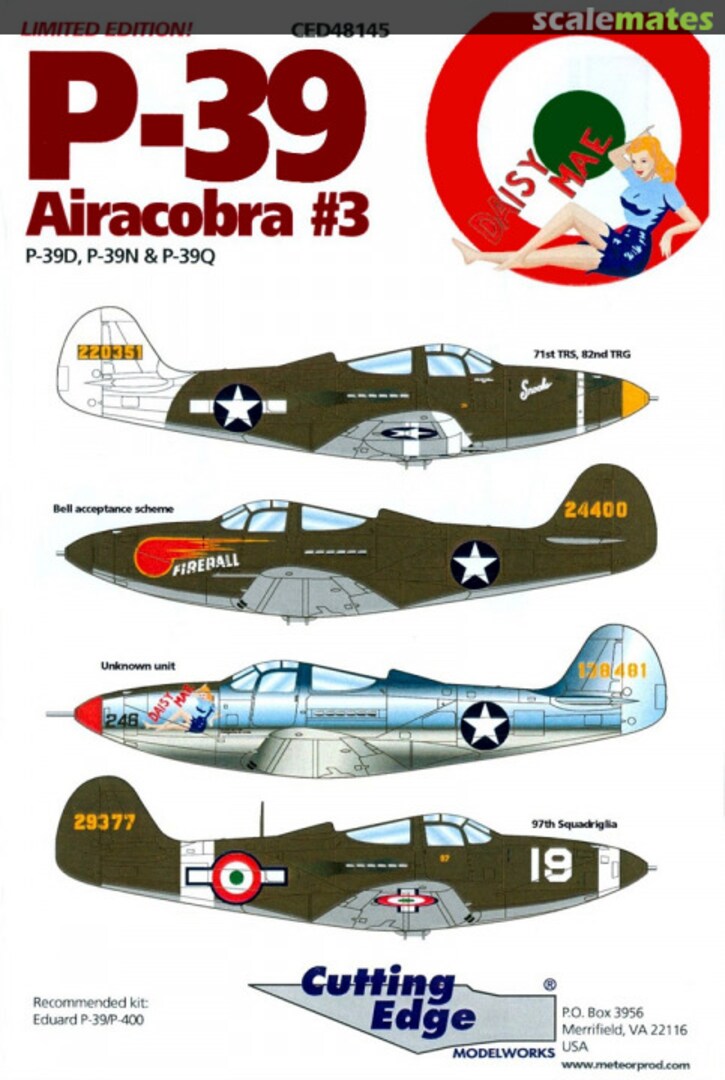 Boxart P-39 Airacobra #3 CED48145 Cutting Edge Modelworks Boxart P-39 Airacobra #3 CED48145 Cutting Edge Modelworks