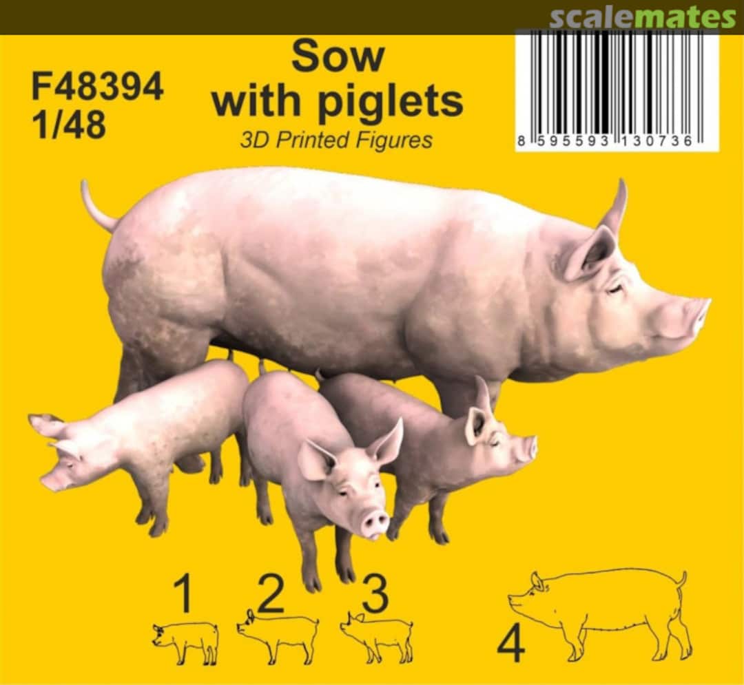 Boxart Sow with piglets F48394 CMK Boxart Sow with piglets F48394 CMK