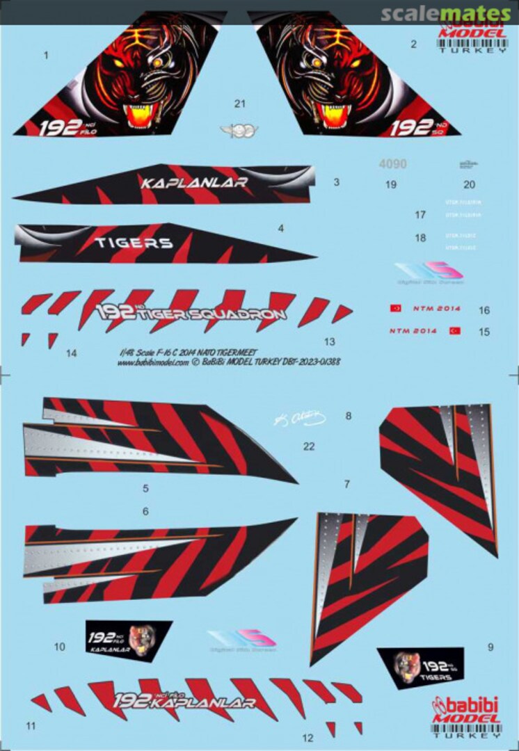 Boxart F-16C Fighting Falcon NATO Tigermeet 2014 Dbt-01388 Babibi model Boxart F-16C Fighting Falcon NATO Tigermeet 2014 Dbt-01388 Babibi model