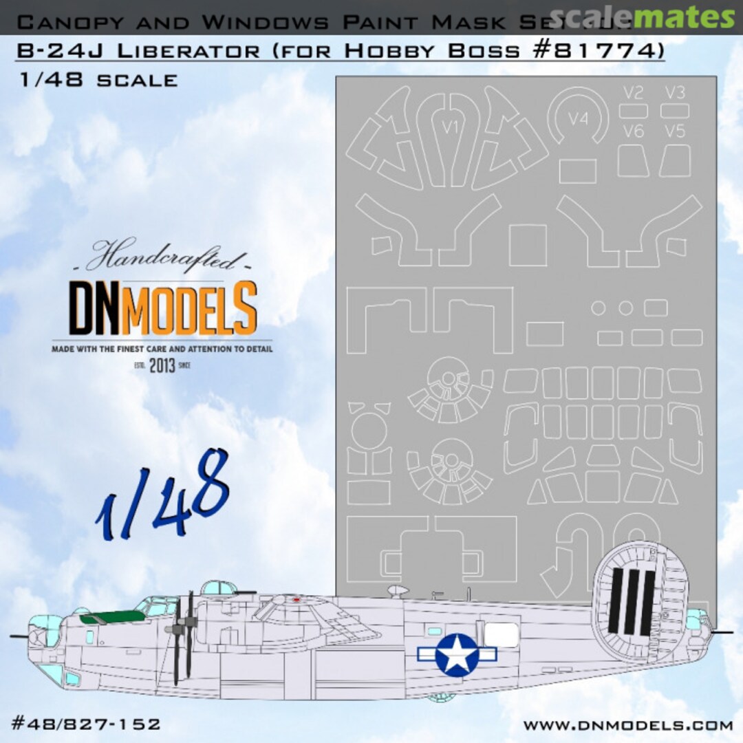 Boxart B-24J Liberator Canopy & Windows Paint Mask Set 48/827-152 DN Models Boxart B-24J Liberator Canopy & Windows Paint Mask Set 48/827-152 DN Models