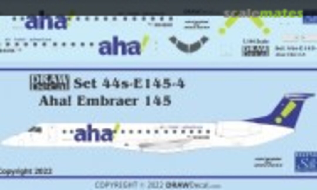 1:144 aha! Embraer 145 (Draw Decal 44-E145-4) 44-E145-4