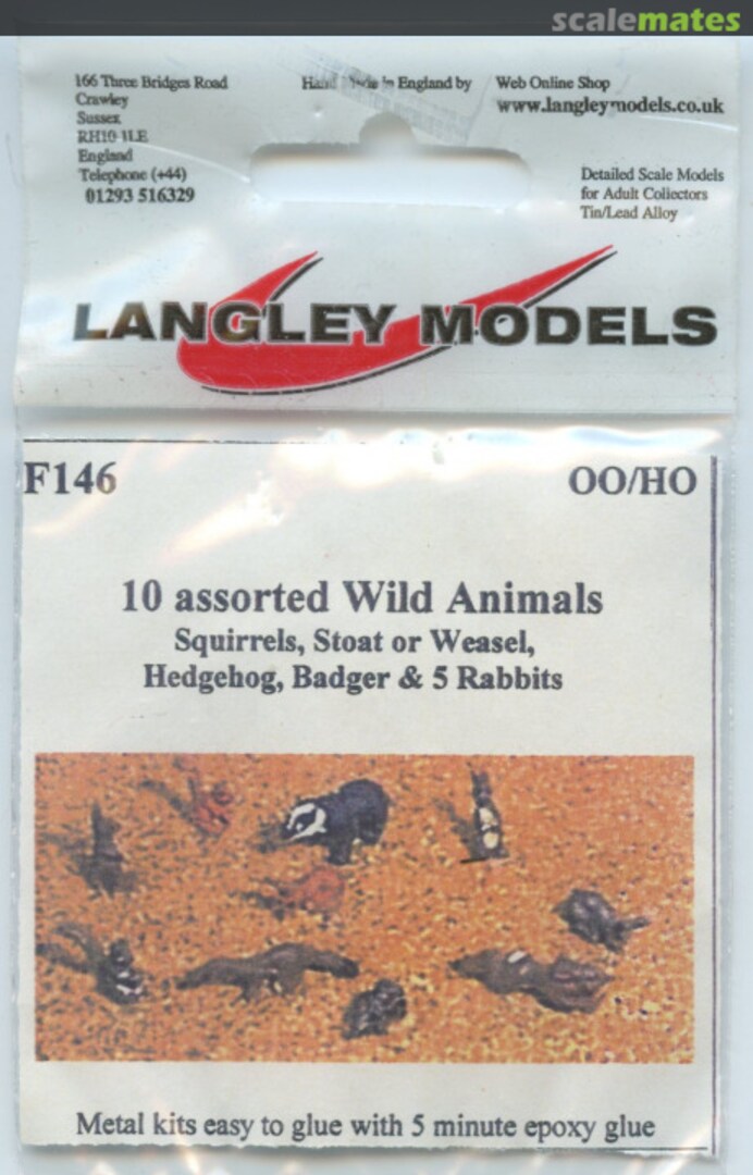 Boxart 10 assorted Wild Animals F147 Langley Models Boxart 10 assorted Wild Animals F147 Langley Models