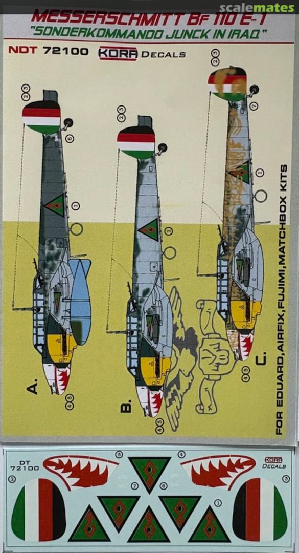 Boxart Messerschmitt Bf 110 E-1 NDT72100 Kora Models