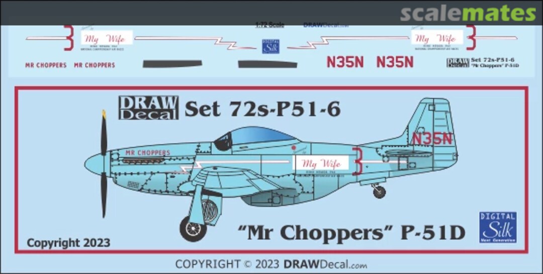 Boxart North American P-51 D - "Mr Choppers" (Reno 1964) 72-P51-06 Draw Decal Boxart North American P-51 D - "Mr Choppers" (Reno 1964) 72-P51-06 Draw Decal