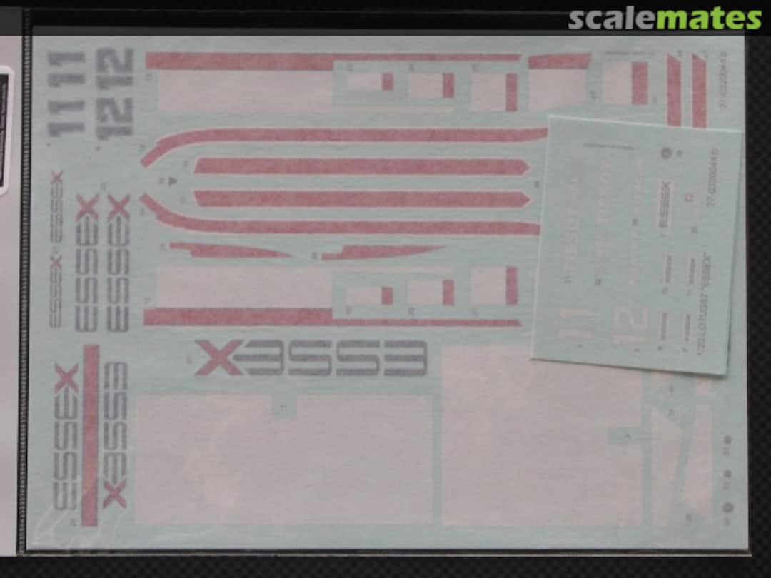 Boxart Lotus 87 1981 for Studio27 kit ST27-SDF20156 Studio27 Boxart Lotus 87 1981 for Studio27 kit ST27-SDF20156 Studio27